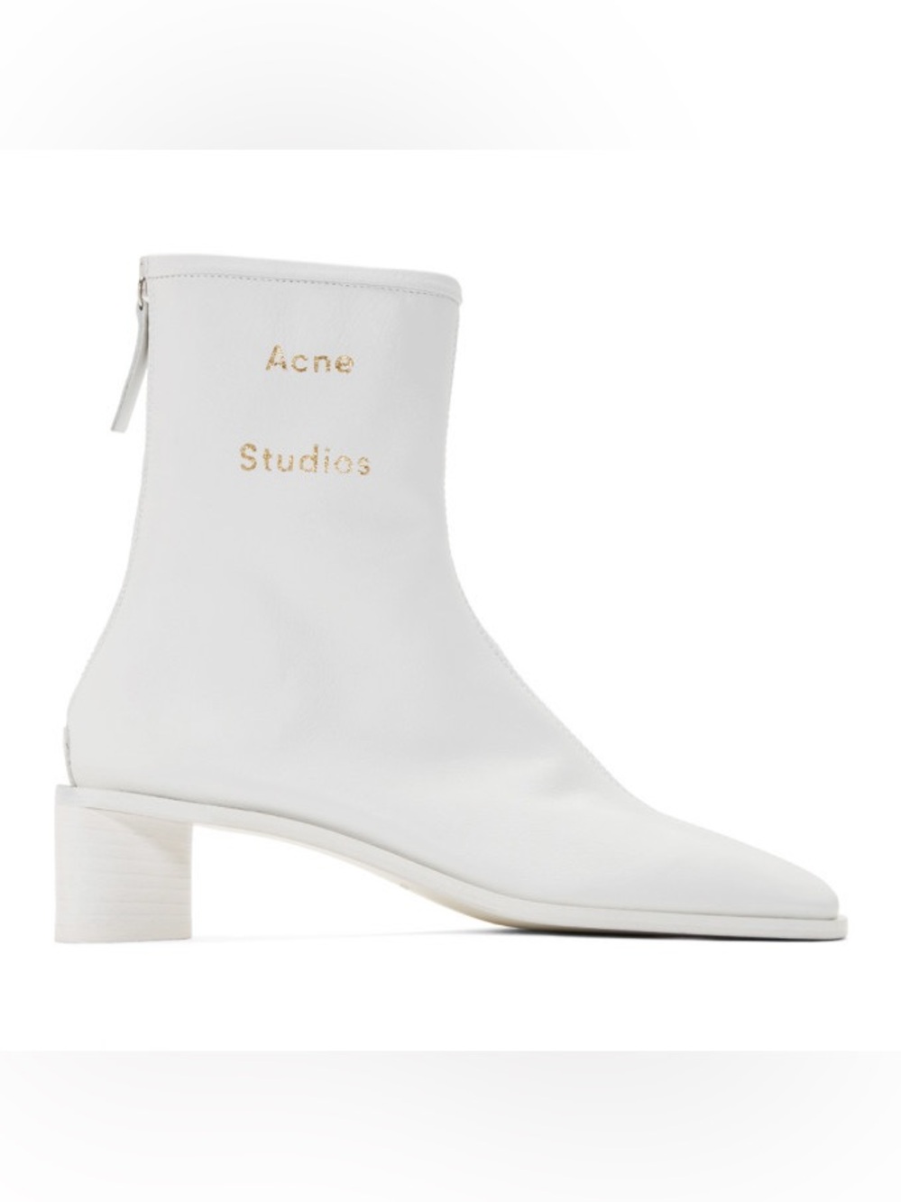 Acne Studios White Leather Bertine Boots